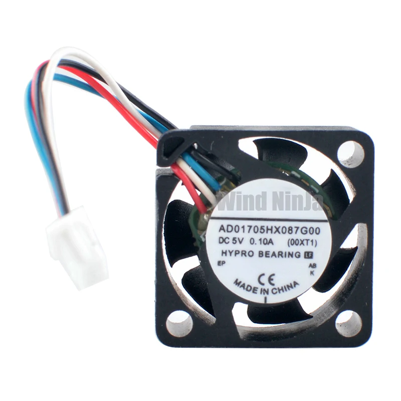 (2Pcs) AD01705HX087G00 17x17x8mm DC5V 0.10A 4Pin PWM Micro Axial Cooling Fan for Miniature Equipment