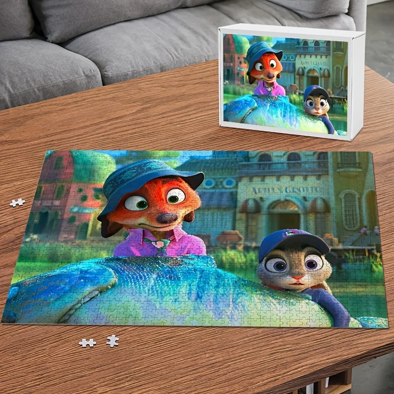 디즈니 주토피아 주디 홉스와 닉 와일드 포스터 퍼즐 1000개 |   가족 오락에 이상적이며, 성인을 위한 두뇌 자극 게임, 완벽합니다