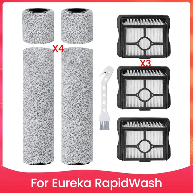 

B58B-For Eureka Rapidwash New630 Robot Vacuum Main Roller Brush Hepa Filter Replacement Parts Accessories
