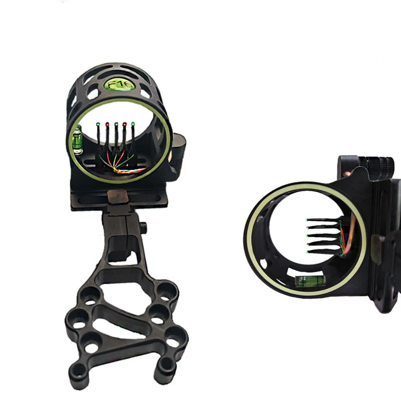 Compound Bow Sight 5 Pins Aiming Sight for Right and Left Hands Bow and Arrow Hunting Target Shooting Goal Archery Accessories