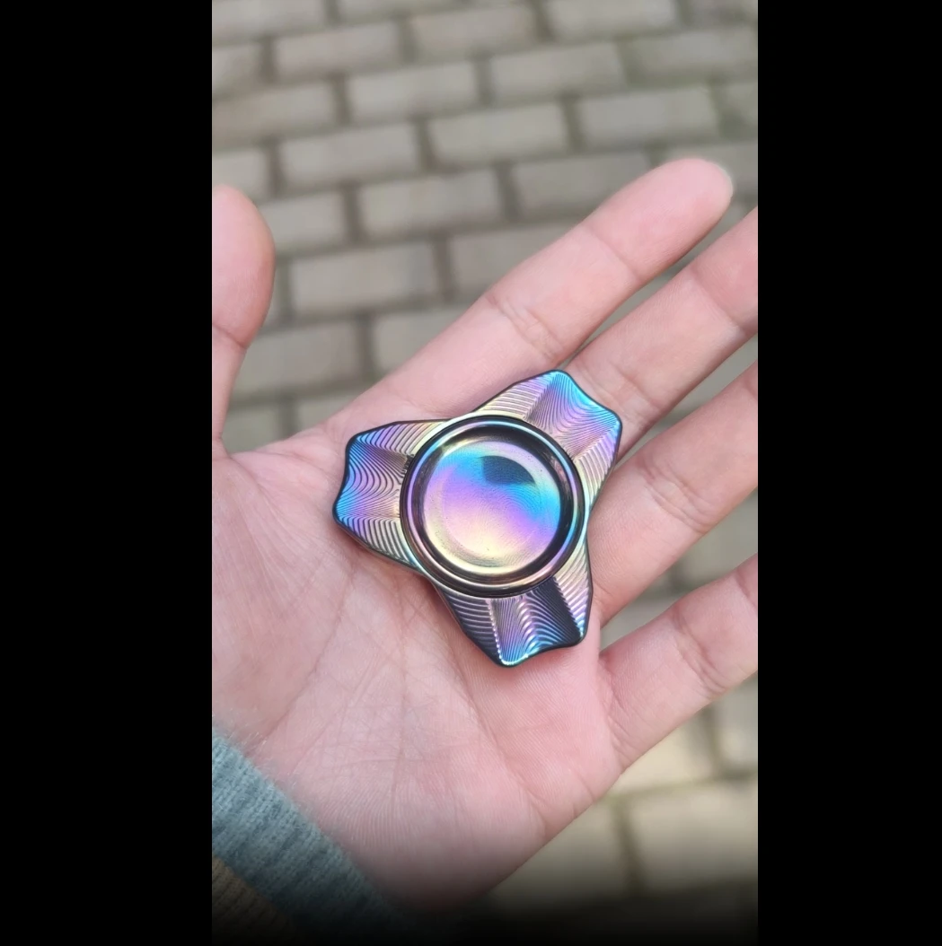 Asia Pacific Dynamics Zirconium Color Mother Ship Fingertip Gyroscope Decompression Toy Pop Coin Push Card EDC