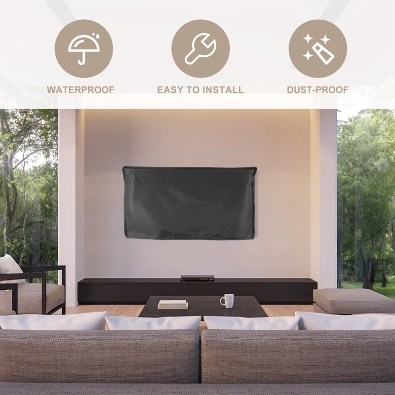 Copertura per TV da esterno Copertura per TV da esterno da 22-24 pollici con copertura inferiore Protezione antipolvere resistente alle intemperie