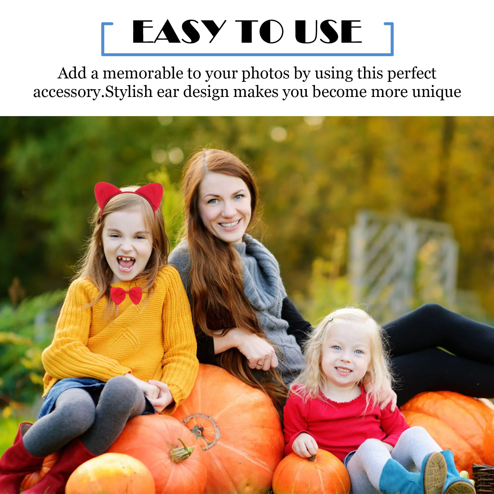 

3Pcs Fox Costume Set Halloween Cosplay Headdress Includes Ear Hoop Bow Tie Tail Party Costume Kids Adult Animal Accessories