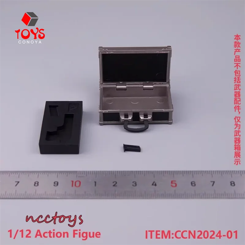 CCN2024 Mini-Soldat-Waffenbox im Maßstab 1:12, Szenenzubehör, militärisches, nicht funktionales Modell, Pistole, Sammlermodell für 15,2 cm große Figur