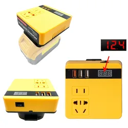 z wyświetlaczem prądu Przetwornica mocy do akumulatora Dewalt 20 V DC 20 V Akumulator Inwerter Elektrownia Generator Gniazdo zasilane akumulatorowo