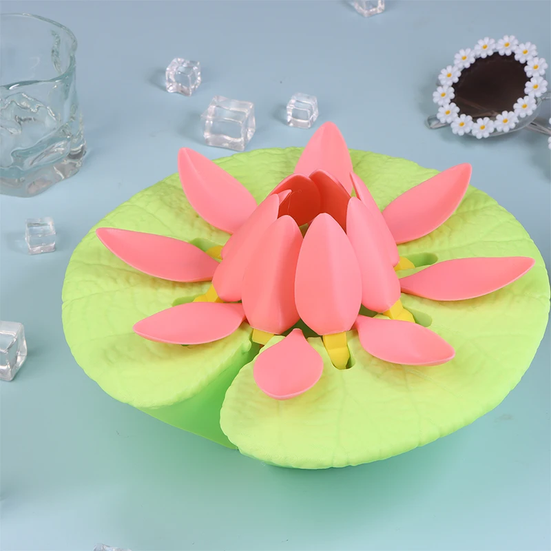 Water Lily Cupholder 3D Pool Water Lily Cup Holder With Self-Adjusting Petals Non-Inflatable Pool And Hot Tub Drink Holders Let