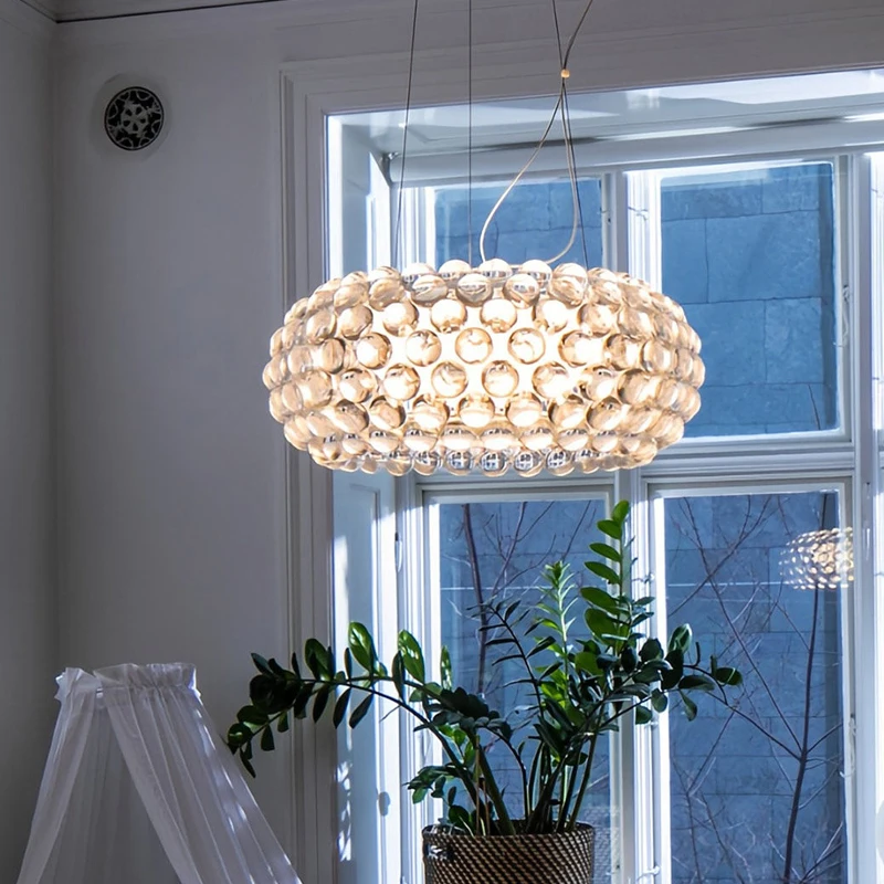 Nordic Personality Creative Design Zeus Sweat Beads Ion Chandelier Crystal Bead Italian Restaurant Ceiling Lamp Hiome Decoration