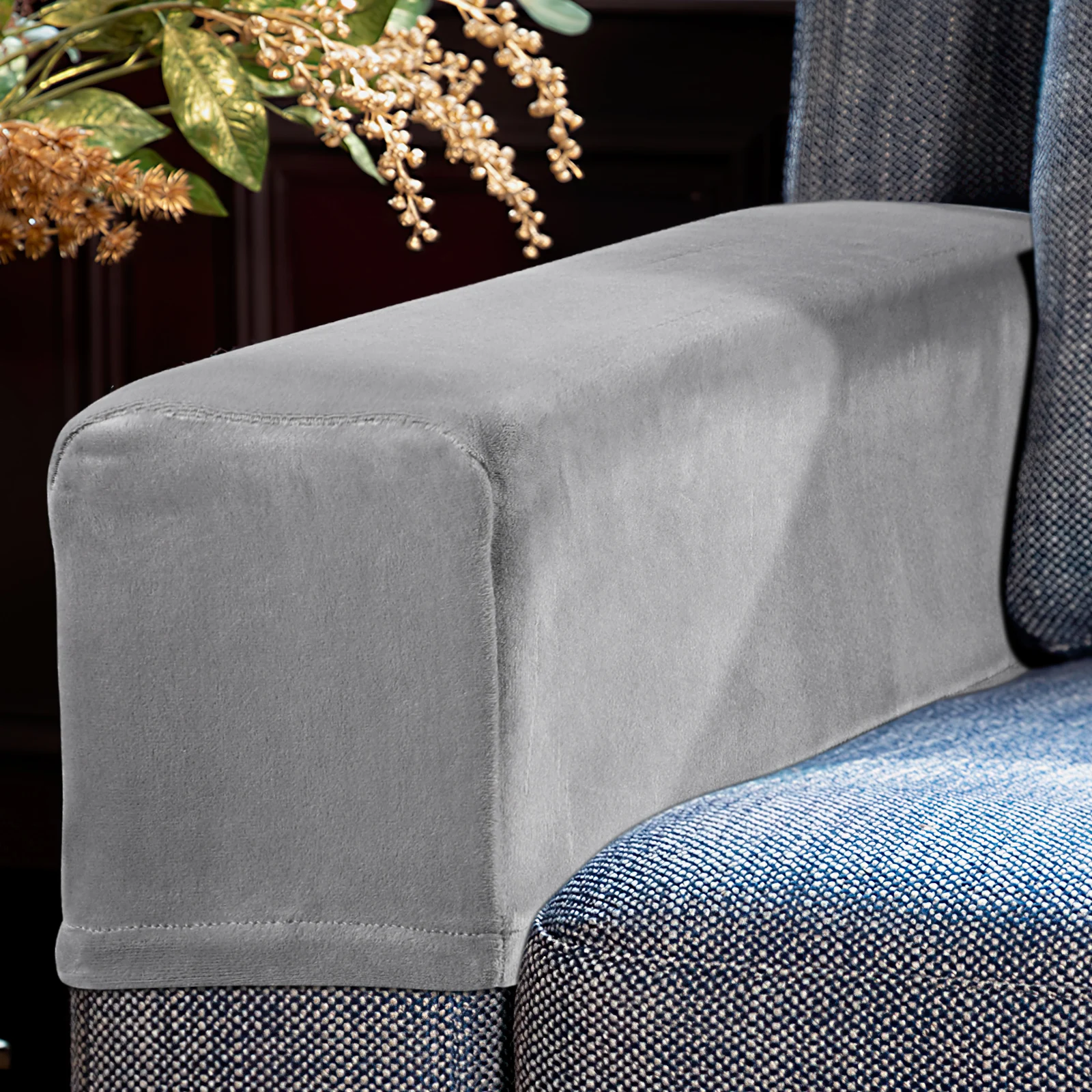 

Arm Stretch Polyester Universal Couch Armrest Cover Furniture Protector Home Armrest Covers For Sofa Textiles Sofa Cover