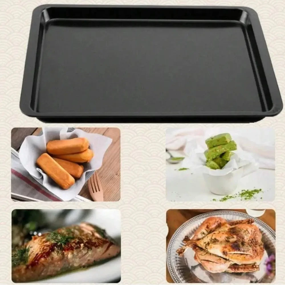 Bread Cake Baking Tray Pans Dishes Carbon Steel Baking Sheet Non-Stick Cookie Pan Pizza Mold Kitchen Baking Tools