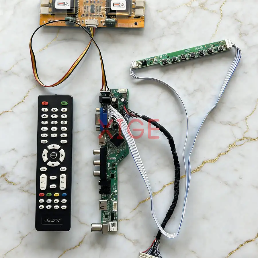 

Для M185B1-L01 CLAA216WA01 ЖК-монитор, комплект платы контроллера привода, DIY 30-контактный LVDS 4-CCFL USB + AV + VGA + HDMI 1366*768 1366x768