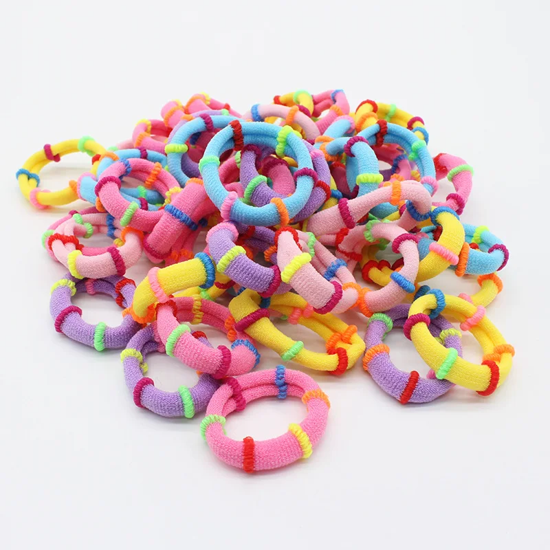 50Pcs Baby Girl Hair Rubber Band Hair Rope Children Headbands Colorful Elastic Hair Scrunchie Hair Rope Kids Headwear