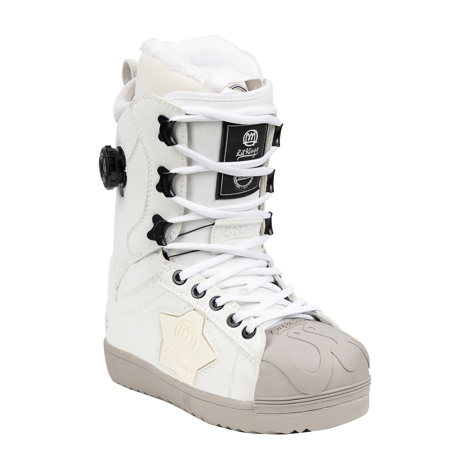 

LILKINGS Wishing Star Snowboard Boots Side Buckle Lacing Quick Entry Thermo Liner Women Men 36-45