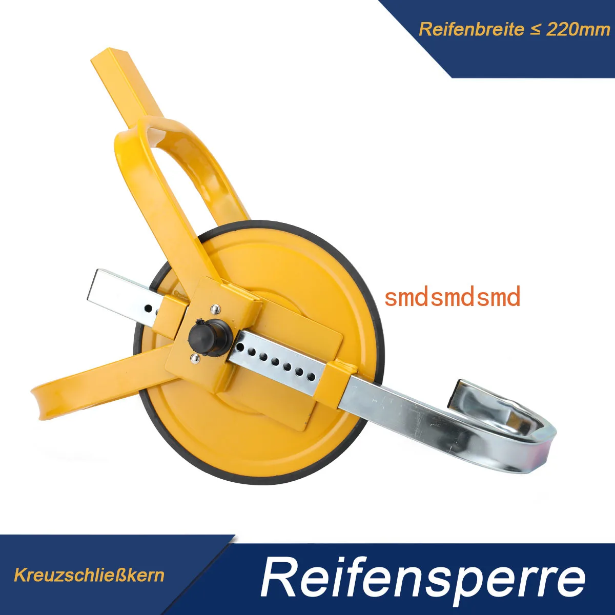 

Автомобильный противоугонный замок для шин, портативный, складной, трехзубчатый, из стали, прочный, противоугонный замок