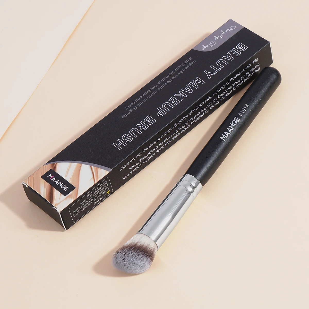 Maange-角度付きメイクブラシ,コンシーラー,小さなファンデーション,フェイスブレンド,柔らかい毛,精密ツール