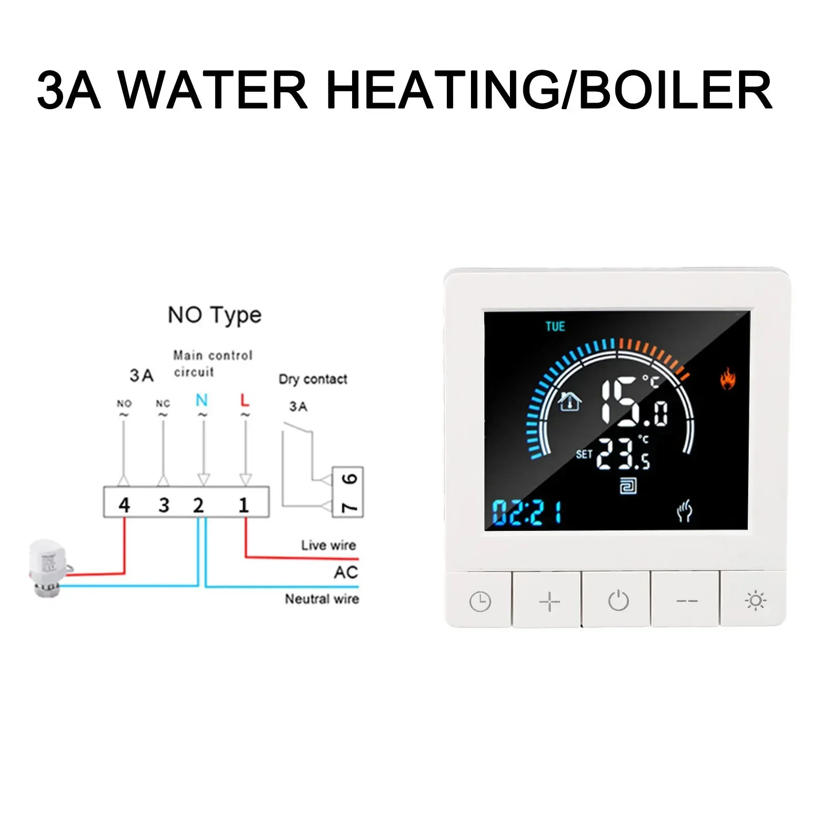 Controller Thermostat Temperature Controller Underfloor White WiFi Digital Engery Saving High Efficiency Brand New