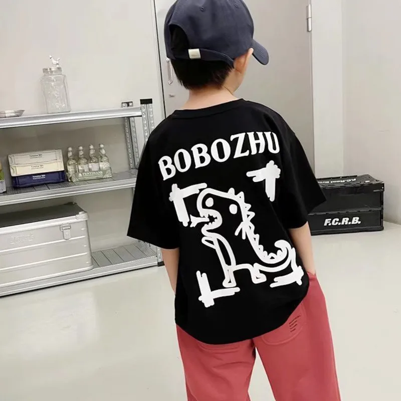 

Children's T-shirt 2022 Summer New Boys' Korean Version Cartoon Picture Short-sleeved Baby Casual Loose Trendy Children's Top