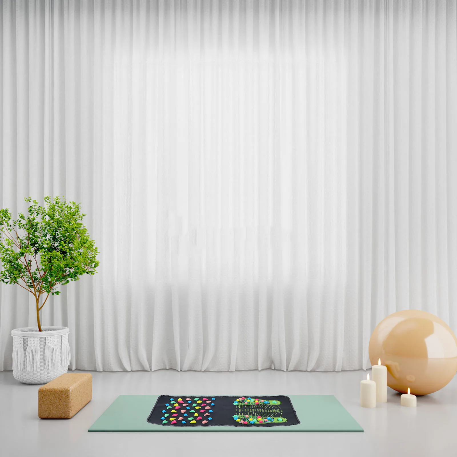 

Массажный коврик для ног, иглоукалывание, рефлексология, имитация гальки, массажный камень для дома, путешествий, терапия для ног, массажер для точек давления