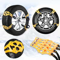 4Pcs Car Snow Tire Anti-skid Buckles Winter Wheel Chain Ties Anti Skid Belts TPU For Tire 165-265 mm Anti-slip Vehiele Kits