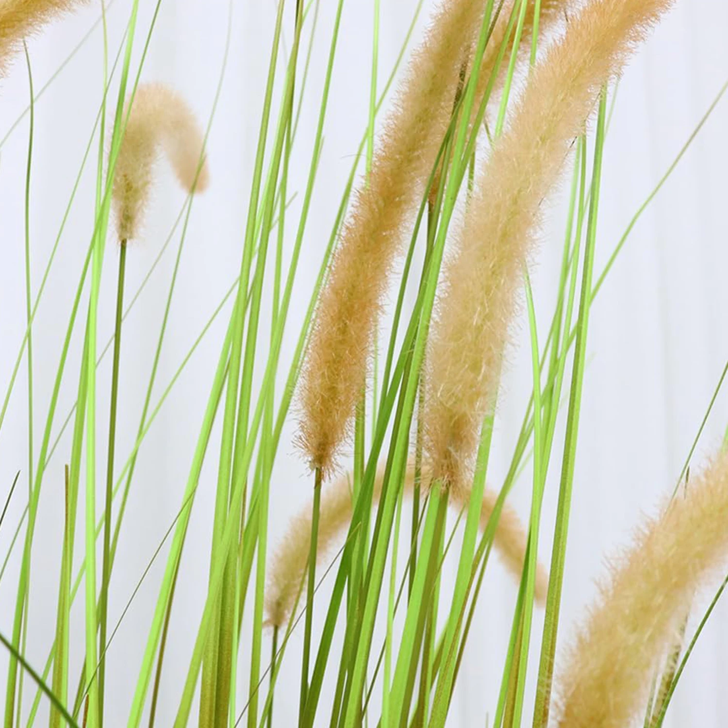 2Pcs 4Ft Artificial Grass with Pots Wheat Grass Green Leaves Fake Plants Realistic Foxtail Grass Pampas for Party Supplies