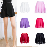 Colours Ballet Skirt Girls Toddler Kids Dance Chiffon Skirt Elastic Waist Short Dance Skirt for Girls Tutu Skirt for Ballet