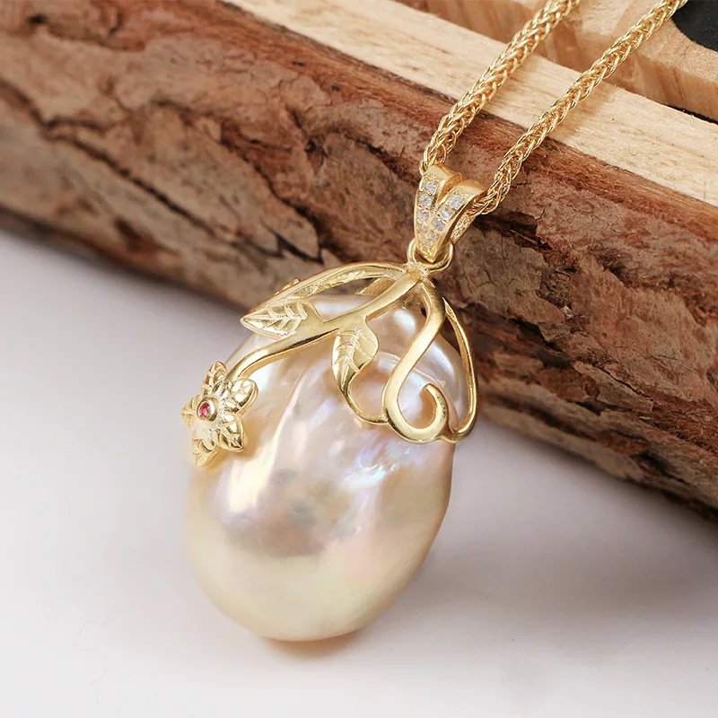 New Fashion Baroque Colorful Pearl Pendant Ladies Necklace Shaped Personality Pearl Necklace Female Lover Mother's Day Gift