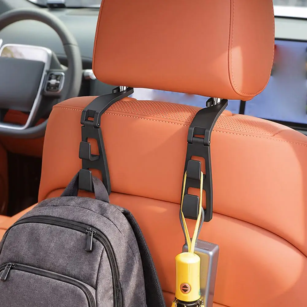 Car Seat Headrest Hooks for Bags  Clothes Non-Slip Storage Hanger, Universal Fit for Truck SUV Sedan Storage Organizer Rack