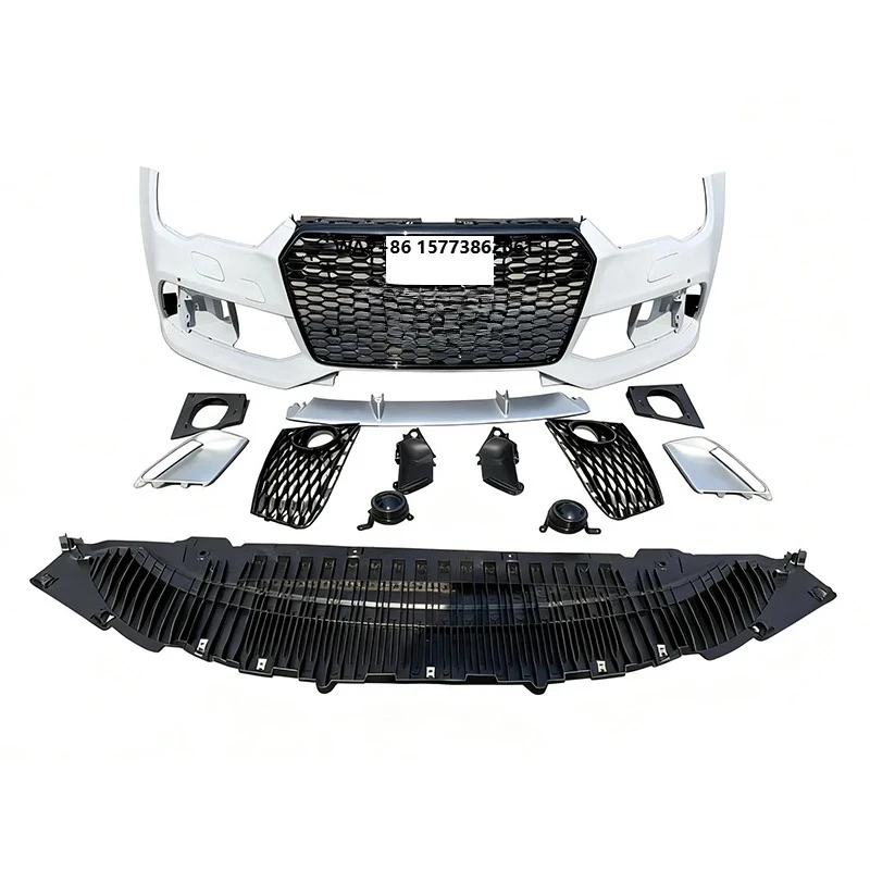 

Upgrade Facelift Car Body Kit Front Bumper with Honeycomb Grille for A7 S7 C7PA Upgrade to RS7 C7.5 2016-2018