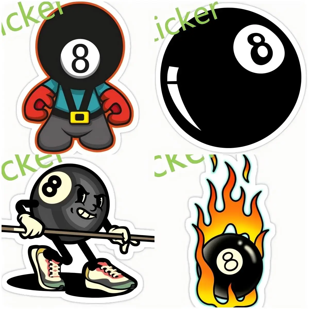 

8 ball Car Sticker Vinyl Bumper Decal Waterproof Caravan Car Accessories