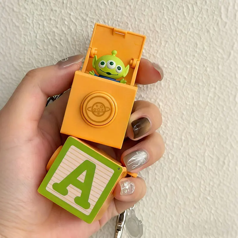 Disney Toy Story Blind Box Fidget-Spielzeug Schlüsselanhänger Buzz Alien Figur Fingerknopf Anti-Angst Tastatur-Tastenkappen Neuartige Geschenke
