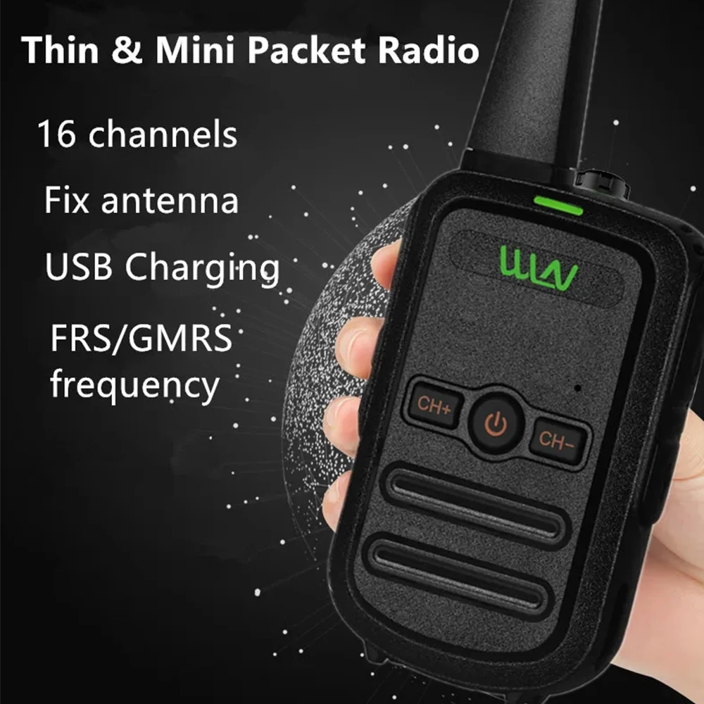 WLN-KD-C52 Mini Transceptor Portátil, UHF400-470MHz Rádio em Dois Sentidos, Walkie Talkie 16CH, KD-C51 Atualizado, Novo