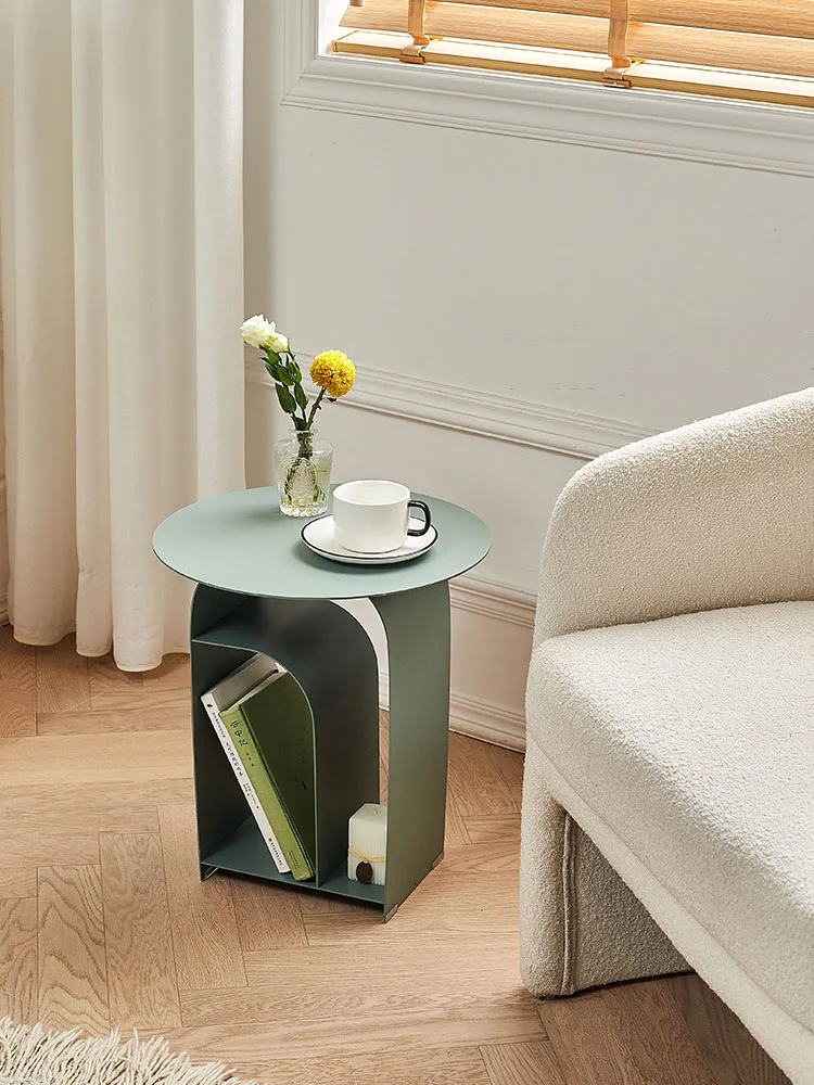 

Nordic Round Coffee Tables Metal Mobile Living Room Storage Tv Stand Sofa Side Table Home Furniture Auxiliary Small Tea Desks