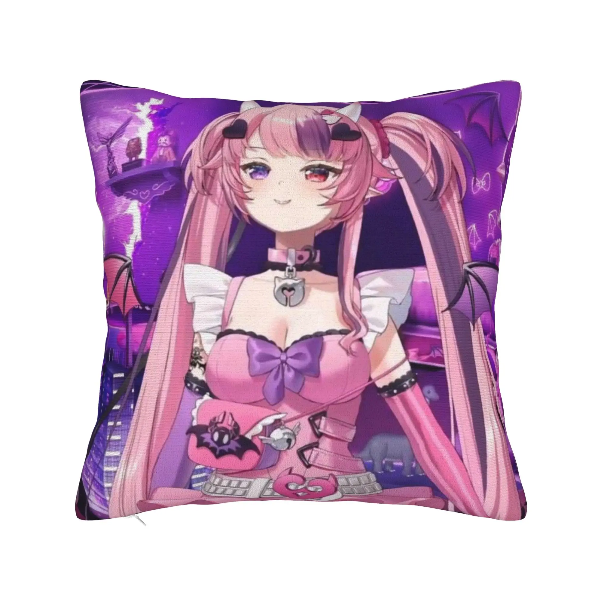 Pillow Cover Ironmouse Vtuber  Cute Funny Pillow Case For Sofa Bedroom Home Decor Pillowcases