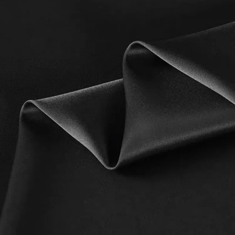 Elastisch satijnen stof Polyester gebroken wit Hoge kwaliteit trouwjurk Pak Qipao Kleding Bagage Kussens Home DIY Designer Stof