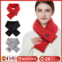 Winter Women Men Heating Scarf USB Charging Electric Heated Scarf Cold-Proof Thermal Scarf Adjustable 3 Gears Neck Warmer