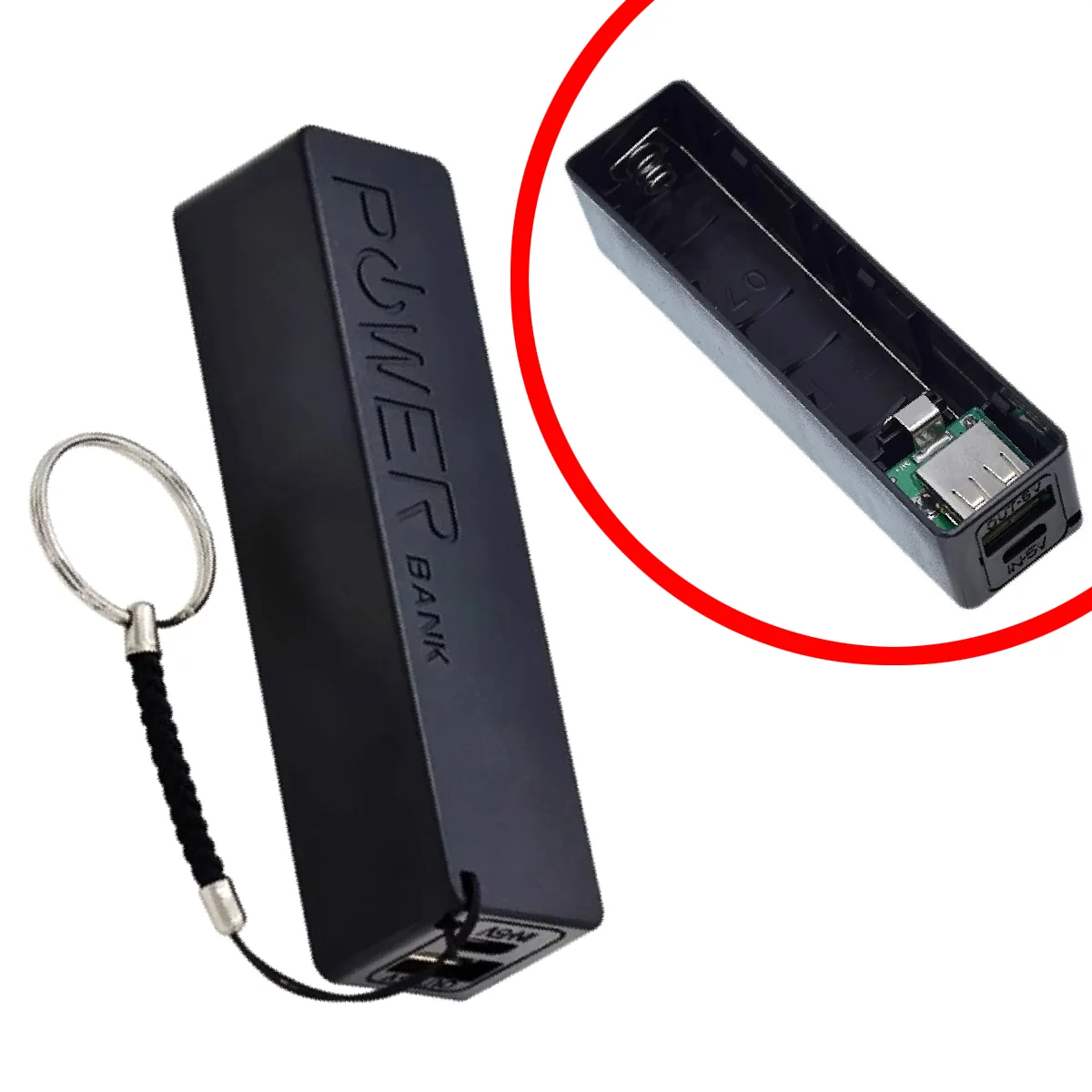 USB Power Bank Case Kit 18650 Battery Charger DIY Box Shell Kit Black For Arduino molewei
