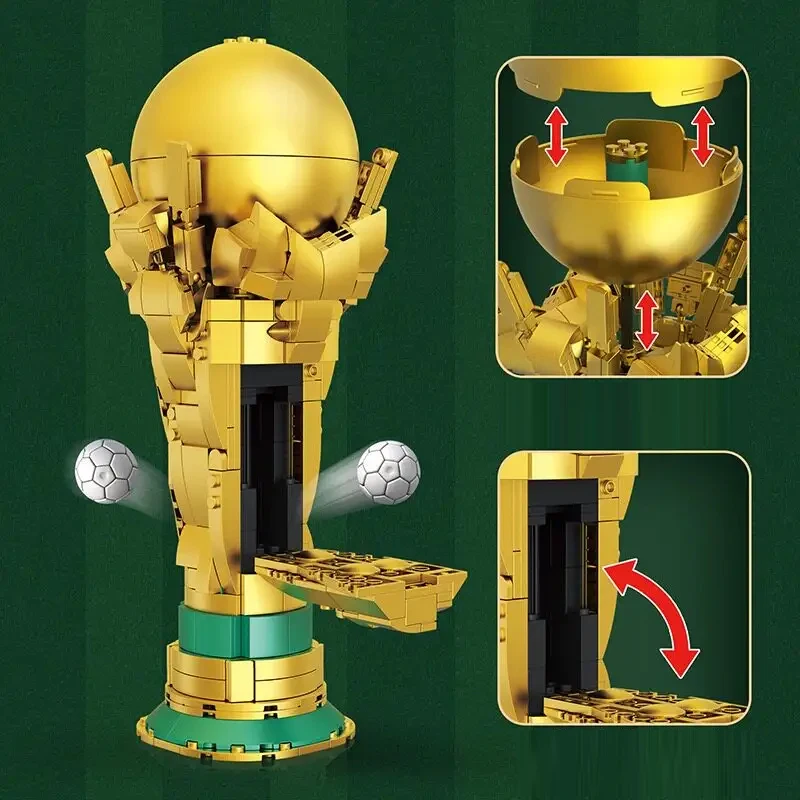 Wereldvoetbalcompetitie Trofee Bouwstenen Gouden Schoen Bricks K96280 k96281 Thuis Ornament Creatief Speelgoed Volwassen Kinderen Gift