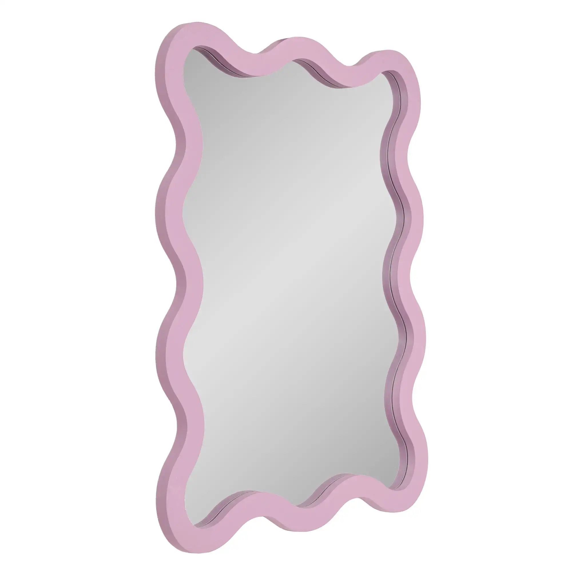 Wavy Framed Mirror, Lavender - 22" x 28"