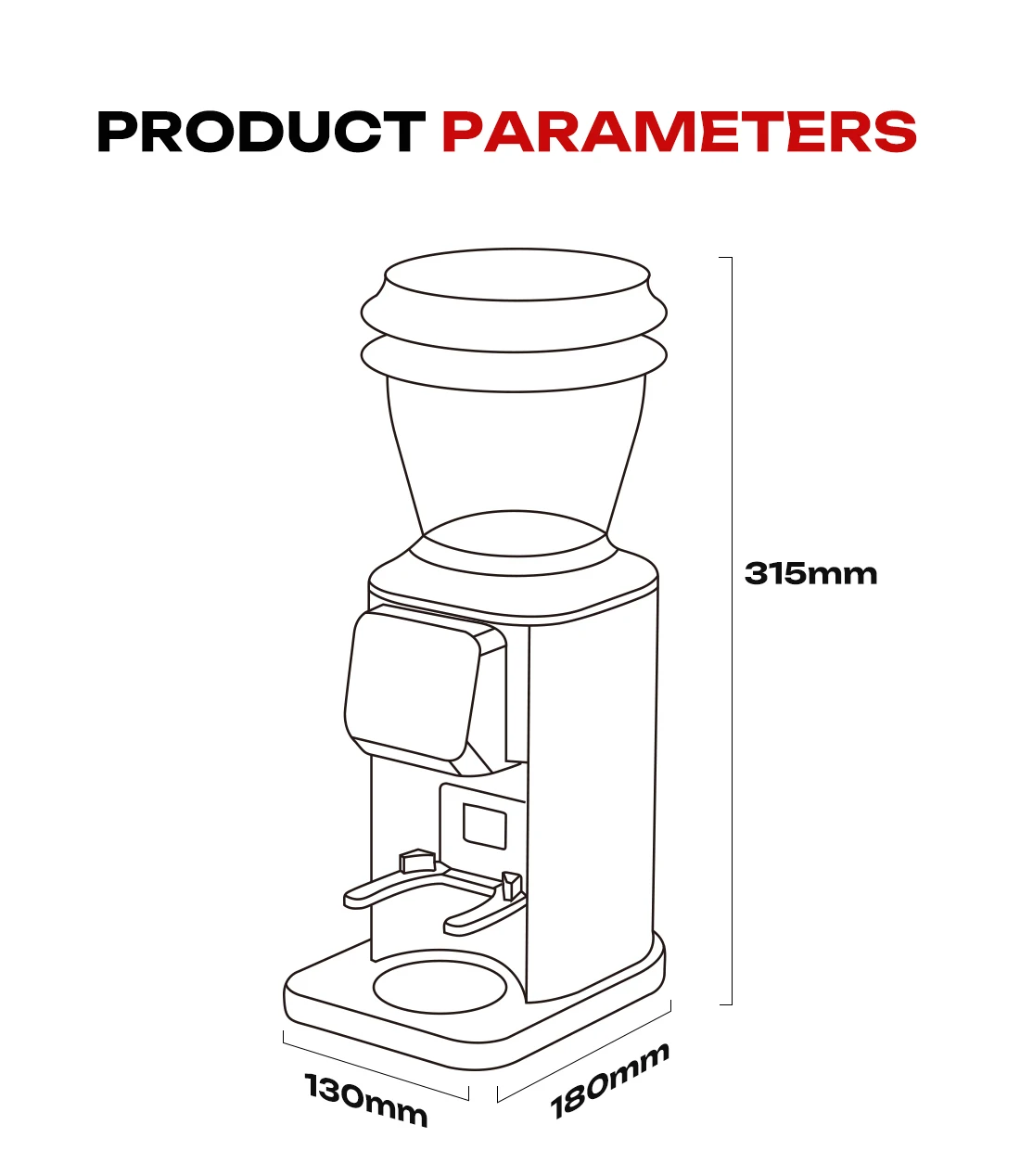 HiBREW G3 Plus 48mm Konische Mahlscheiben Elektrische Kaffeemühle Kompakte Tragbare Kaffeebohnenmühle für Espresso und Türkischen Kaffee – Detail 39