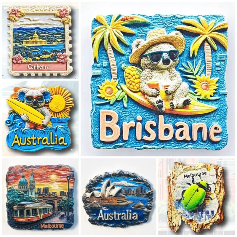 

Australia Fridge Stickers Sydney Travel Souvenirs Canberra Melbourne Fridge Magnets Home Decoration Birthday Gifts