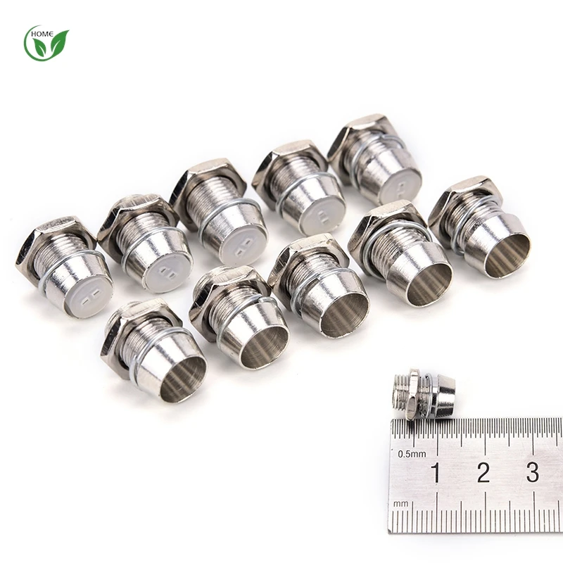 10Pcs/lot LED Holders Copper Metal 5mm Light Emitting Diode LED Holder Mount Panel Display Luminous Tube Holder Wholesale