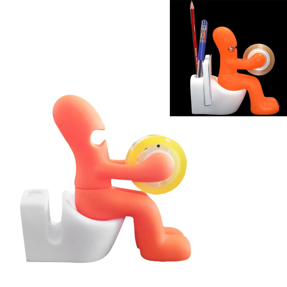 المرحاض على شكل الإبداعية الشريط موزع قاعدة مغناطيسية لمكتب المدرسة المنزل استخدام متعدد الوظائف منظم قرطاسية شريطٌ لاصق