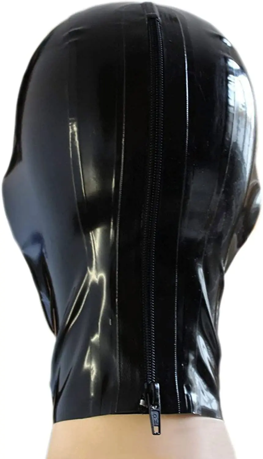 Unise Latex Hood Open Face Rubber Mask Fetish Bondage Frolic Club Party Customes