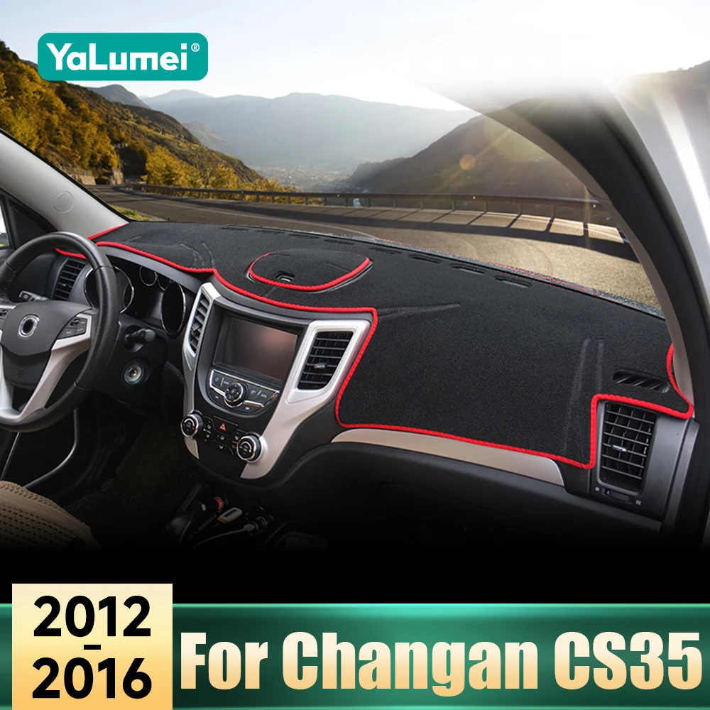 Zubehör für Changan CS35 2012 2013 2014 2015 2016, Auto-Armaturenbrett-Abdeckung, vermeiden Sie Lichtpolster, rutschfeste schützende Innenmatten