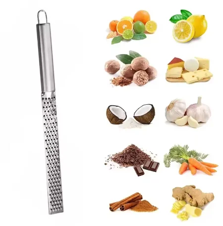 Multi Grater Lemon Citrus Fruit Peeled Ginger Garlic Long Chocolate Grater Cheese Spice Stainless Steel Grater Kitchen
