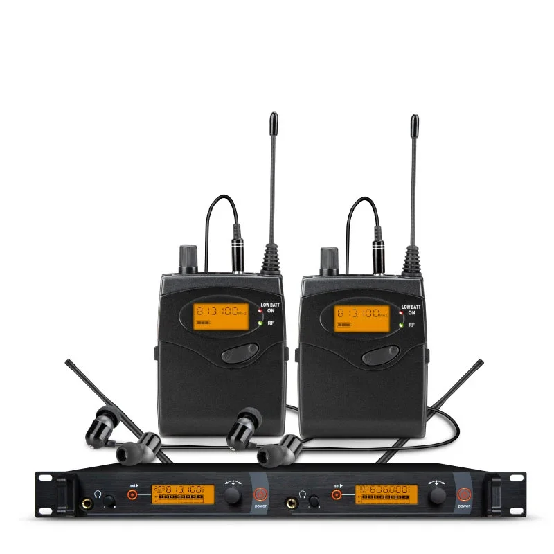 Paulkitson SR2050 Drahtloses In-Ear-Monitor-System mit Doppelsender Professionelles Bühnenmonitoring für Live-Band-Konzerte und Veranstaltungen – Detail 2
