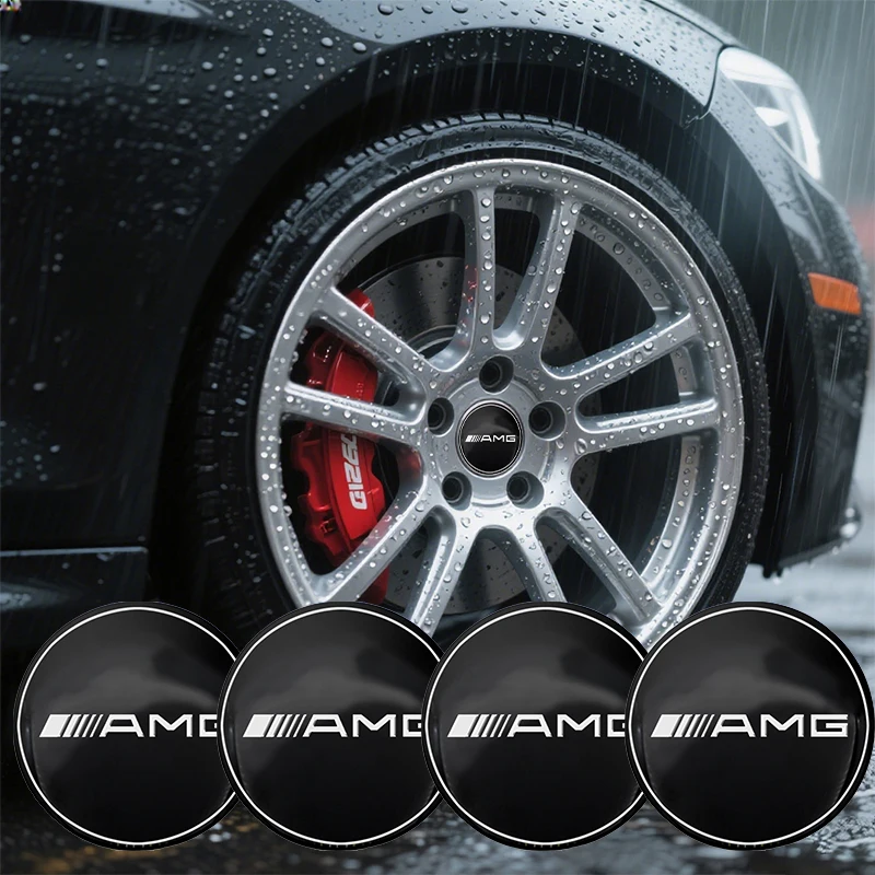 

4Pc Car Wheel Hub Center Cap Sticker Metal Emblem Sticker For Mercedes Benz W205 W177 W221 W220 W176 W212 W213 ML G63 E63 GT AMG