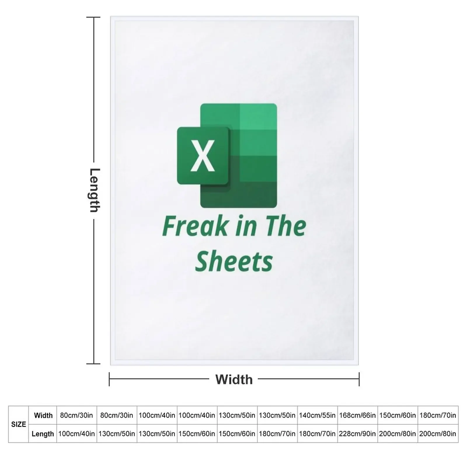 Freak in The sheets spreadsheets , Excel Throw Blanket Loose Single Soft Big for winter Blankets