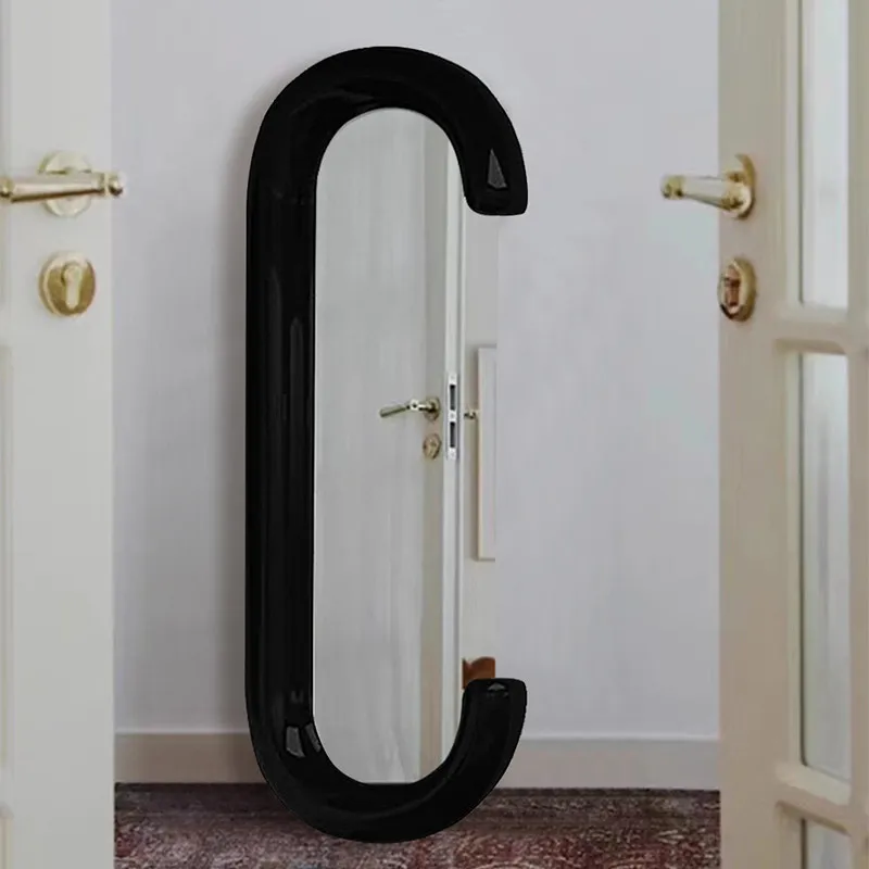 

Standing Moving Mirror Modern Full Body Girls Bedroom Bathroom Luxury Big Floor Mirror Funky Espelhos Living Room Decorations