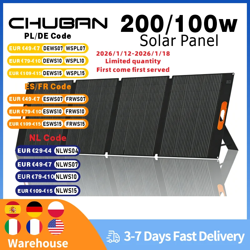 ETFE 60w 100w 200W panneaux solaires pliables panneau de charge solaire Portable Kit complet tourisme de plein air Camping centrale électrique