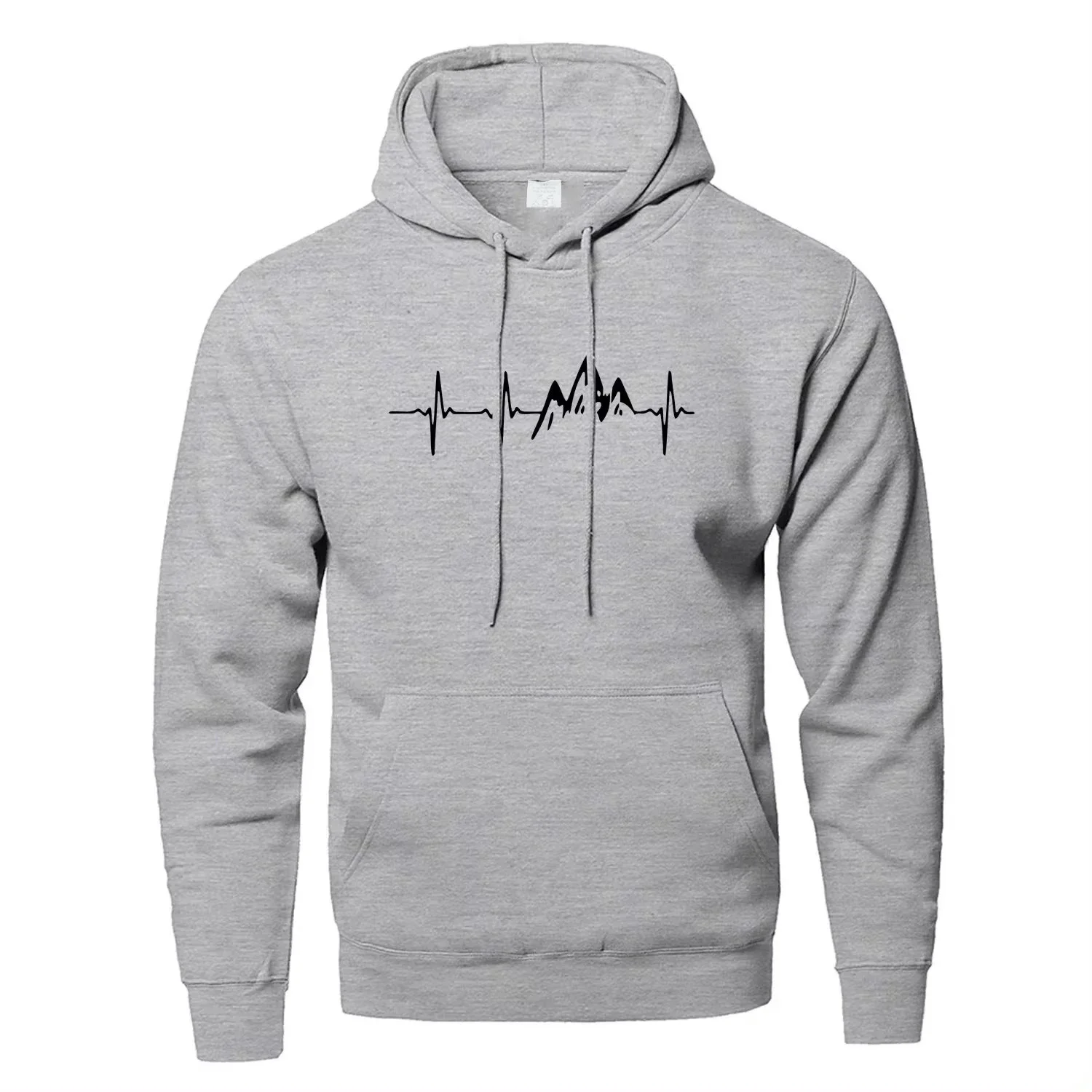 

Men's Pocket Hoodies, Youth Sweatshirts, Autumn Long-sleeved Printed Sweatshirts, Street-style Casual Plate-size Men's Clothing